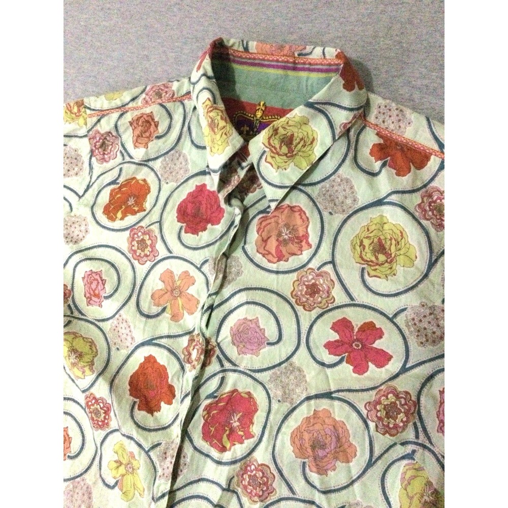Women's Robert Graham Shirt Sz Large floral cotton